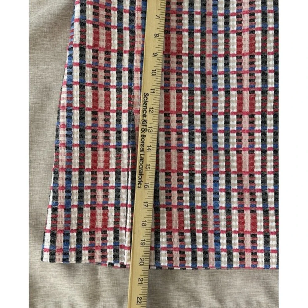Akris Punto Textured Check Inverted Pleat Mini‎ Skirt Size 10 Academia Career